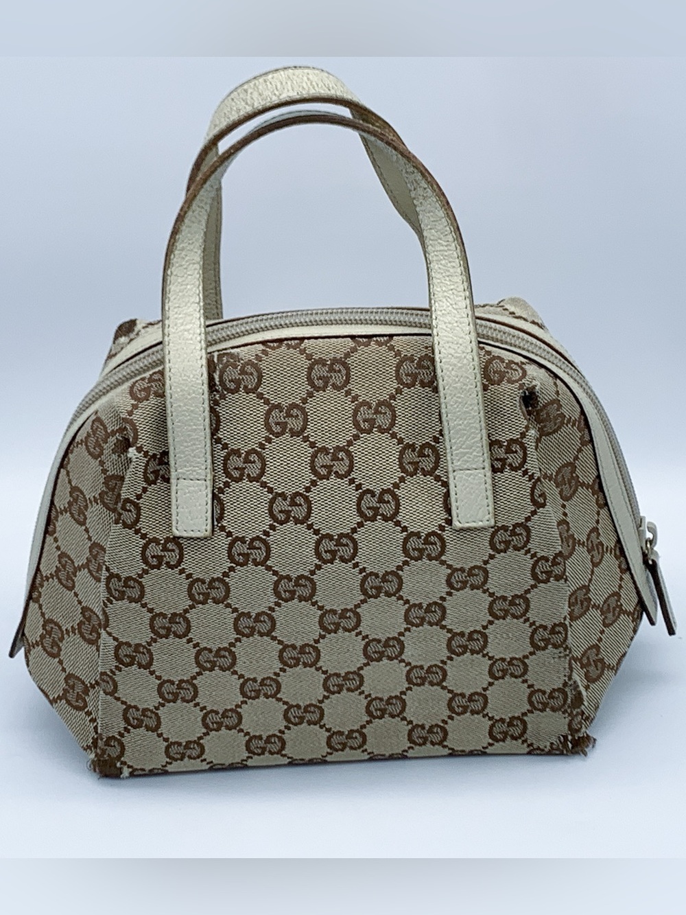 Vintage Gucci GG Canvas Mini Satchel Satchel in Biege & Brown